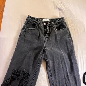 Black Distressed Women Jeans